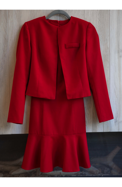 red wool jacket | CHANCE ALLURE